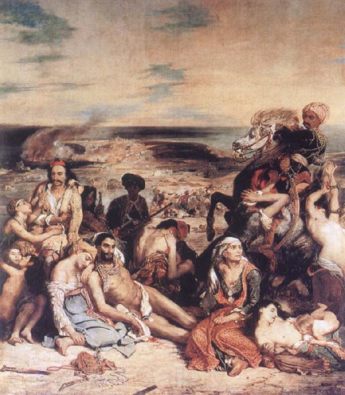 Eugene Delacroix Scenes from the Massacre at Chios Norge oil painting art